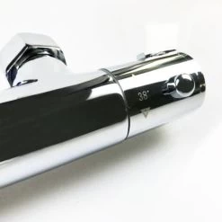 Sky Thermostatic Mixer Shower Set COOL TOUCH Thermostatic Valved Silve Square -Comfort Bathroom Store 95921633 5