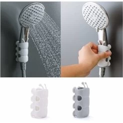Handheld Shower Holder, 2 Pieces Wall Mount Bracket Silicone Suction Cup No Drilling Needed For Marble Glass Metal Ceramic 10 Handheld Shower Holder, 2 Pieces Wall Mount Bracket Silicone Suction Cup No Drilling Needed For Marble Glass Metal Ceramic -Comfort Bathroom Store 96086071 4
