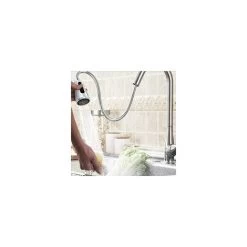 Kitchen Sink Faucet With Retractable Sprayer - Push Button Stop 2 Kinds Universal Head For Toilet Mixer Tap Bathroom Faucet Silver -Comfort Bathroom Store 96153118 3