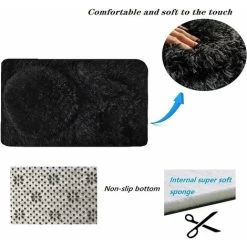 LITZEE Toilet Contour Mat Set Of 3 Soft Microfiber Bathroom Rugs Non-Slip PVC Flannel Studded Backing Bath Mat + Toilet Contour Mat + Lid Cover - Pink -Comfort Bathroom Store 96302846 4