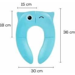 Foldable Travel Toilet Seat Child Portable Comfort Baby Toilet Seat PP Material With 4 Non-Slip Silicone Pads And 1 Carry Bag (Blue) 9 Foldable Travel Toilet Seat Child Portable Comfort Baby Toilet Seat PP Material With 4 Non-Slip Silicone Pads And 1 Carry Bag (Blue) -Comfort Bathroom Store 96484559 3