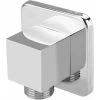 Wall Supply Elbow, Square Shower Outlet Elbow Wall Supply Elbow Hand Shower Outlet Shower Hose Connector For Hand Shower, 1/2 -Comfort Bathroom Store 96485554 1