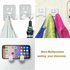 Set Of 5 Razor Holder Hooks, Multifunctional Aluminum Self-adhesive Hook, (5 Colors)- -Comfort Bathroom Store 96486337 5