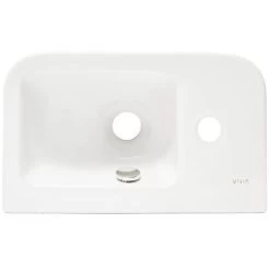 Vitra Integra Wash Basin 37x22 Cm, Left-hand Hole, White (7090-003-0028) -Comfort Bathroom Store 96739121 3