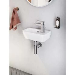 Vitra Set Wash Basin 37x22 Cm With Tap Hole On The Right + Trap (7091-003-0029-SET) -Comfort Bathroom Store 97071437 5