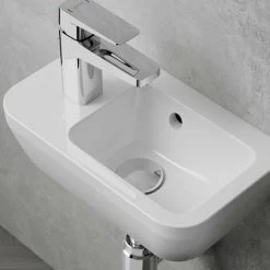 Vitra Set Wash Basin 37x22 Cm With Tap Hole On The Left + Trap (7090-003-0028-SET) -Comfort Bathroom Store 97071444 4