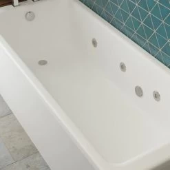 Vitura 1500x700mm Single Ended Square Whirlpool Bath 6 Jets Acrylic Bathroom 9 Vitura 1500x700mm Single Ended Square Whirlpool Bath 6 Jets Acrylic Bathroom -Comfort Bathroom Store 97071787 3