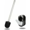 WC Toilet Brush, Removable Wall Mounted Toilet Brush Holder, Toilet Brush For Room Cleaning, Decorative Modern Design - Black