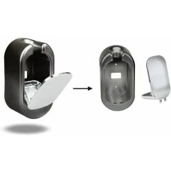 WC Toilet Brush, Removable Wall Mounted Toilet Brush Holder, Toilet Brush For Room Cleaning, Decorative Modern Design - Black -Comfort Bathroom Store 97099681 3