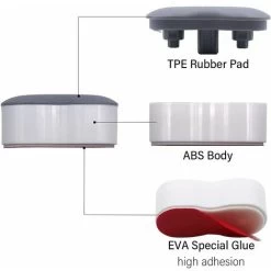 8 Pack Toilet Seat Bumpers With High Strength Adhesive To Keep Toilet Seat Dry And Clean. -Comfort Bathroom Store 97101346 4