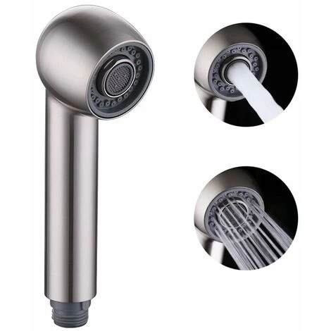 Kitchen Faucet Spray Head Replacement 2-Spray Spray Head For Pull-Out Kitchen Mixer Tap, G1/2 Straight Thread, Brushed Nickel 3 Kitchen Faucet Spray Head Replacement 2-Spray Spray Head For Pull-Out Kitchen Mixer Tap, G1/2 Straight Thread, Brushed Nickel