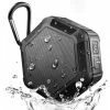 Portable Mini Speaker - Bluetooth Shower Speaker With Hook - Waterproof Bluetooth Speaker 12h Playtime For Beach, Pool, Home, Party, Black -Comfort Bathroom Store 97102056 1