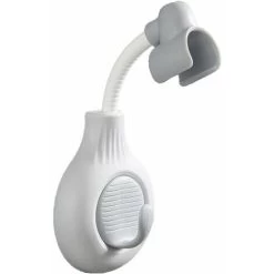 Bathroom Wall Mounted Shower Head Holder 360 Degree Adjustable Self Adhesive Shower Head Holder With Hook Holder, Gray