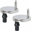 2 Pack Top Mount Toilet Seat Hinges Quick Release Blind Hole Toilet Seat Hinges Replacement Accessories Extension Rubber Screws With 50 Base