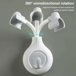 Bathroom Wall Mounted Shower Head Holder 360 Degree Adjustable Self Adhesive Shower Head Holder With Hook Holder, Green 11 Bathroom Wall Mounted Shower Head Holder 360 Degree Adjustable Self Adhesive Shower Head Holder With Hook Holder, Green -Comfort Bathroom Store 97104701 5