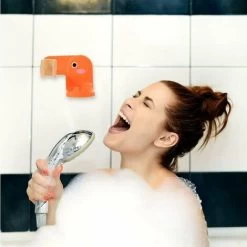 Shower Head Holder Adjustable Hand Held Shower Wand Holder With Shower Gel Bottle Holder Hook Shampoo Holder No Drilling Wall Mount For Bathroom -Comfort Bathroom Store 97105061 3