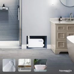 Aquamatix Duscha 250W Sanitary Silent Waste Pump, Lift Pump Shower Equipped With Two Inlets -Comfort Bathroom Store 97224444 5