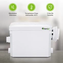 Sanigo400A Silent Sanitary Macerator Pump 400W Toilet Suspended Accessible Repair Panel -Comfort Bathroom Store 97224445 3