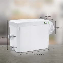 Sanigo400A Silent Sanitary Macerator Pump 400W Toilet Suspended Accessible Repair Panel -Comfort Bathroom Store 97224445 4
