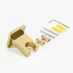 Wall Mounted Shower Holder For Hand Shower, Brass, Suitable For Any Space In The Bathroom,Black -Comfort Bathroom Store 97251159 4