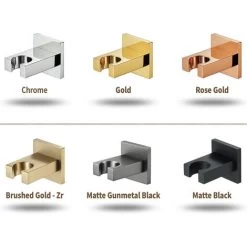 Wall Mounted Shower Holder For Hand Shower, Brass, Suitable For Any Space In The Bathroom,Black -Comfort Bathroom Store 97251159 5