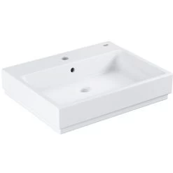 Grohe Cube Ceramic Wash Basin 60, Wall Fixings Not Included, Alpine White (3947300H)