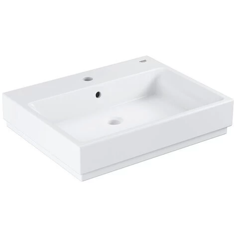 Grohe Cube Ceramic Wash Basin 60, Wall Fixings Not Included, Alpine White (3947300H) 3 Grohe Cube Ceramic Wash Basin 60, Wall Fixings Not Included, Alpine White (3947300H)