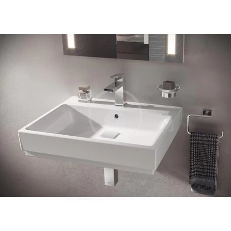 Grohe Cube Ceramic Wash Basin 60, Wall Fixings Not Included, Alpine White (3947300H) 4 Grohe Cube Ceramic Wash Basin 60, Wall Fixings Not Included, Alpine White (3947300H) - Image 2