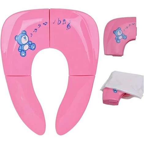 In 1 Child Seat Foldable Toilet Reducer Travel And Home Toilet Reducer(pink) 3 In 1 Child Seat Foldable Toilet Reducer Travel And Home Toilet Reducer(pink)