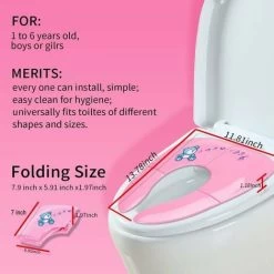 In 1 Child Seat Foldable Toilet Reducer Travel And Home Toilet Reducer(pink) 8 In 1 Child Seat Foldable Toilet Reducer Travel And Home Toilet Reducer(pink) -Comfort Bathroom Store 97683576 2