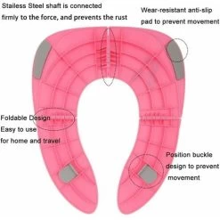 In 1 Child Seat Foldable Toilet Reducer Travel And Home Toilet Reducer(pink) 9 In 1 Child Seat Foldable Toilet Reducer Travel And Home Toilet Reducer(pink) -Comfort Bathroom Store 97683576 3