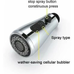 Shower Faucet With Stop Button 2 Types Pull Out Spray Kitchen Sink Pro Head For Toilet Mixer T -Comfort Bathroom Store 97689083 2