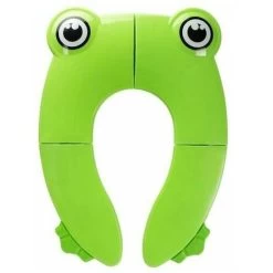 Kids Toilet Trainer Foldable Toilet Seat For On The Go Portable Travel Toilet Seat With Storage Bag And Toilet Seat Covers (Green)