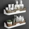 Set Of 2 Bathroom Organizers Shower Wall Mounted Shower Holder Kitchen Organizer And Storage Bathroom Wall Adhesive Shower