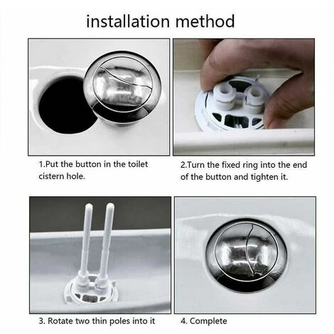 Flush Mechanism Set Of 1 Universal Toilet Cistern Push Buttons - 38mm - Pop Up Button - Standard Flush Button 4 Flush Mechanism Set Of 1 Universal Toilet Cistern Push Buttons - 38mm - Pop Up Button - Standard Flush Button - Image 2