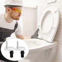 Pack Universal Toilet Seat Fixing Hinged Toilet Seat Cover Toilet Lid Fixings Toilet Seat Replacement Fixing For Toilet Seat Toilet Seat Fix -Comfort Bathroom Store 97812676 3