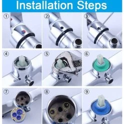 Ceramic Cartridge Ceramic Cartridge Replacement Mixer Tap Inner Controller Faucet Replacement For Bathroom Mixer Tap (Blue 35mm) -Comfort Bathroom Store 97813050 4