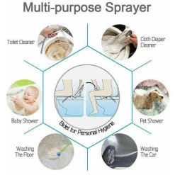 Black Portable Bidet Sprayer, Toilet Faucet, Stainless Steel, Cold Bath, Shattaf Valve, Spray Set -Comfort Bathroom Store 97815019 5