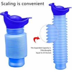 750ML Portable Urinal, Kids And Adults Retractable Urinal For Outdoor Travel Camping And Car-Macaron Blue -Comfort Bathroom Store 97815398 5