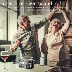 AM/FM Portable Radio, Radio Set With Emergency Light, Micro SD/AUX/USB Support, 1200mAh Rechargeable Battery -Comfort Bathroom Store 97815555 3