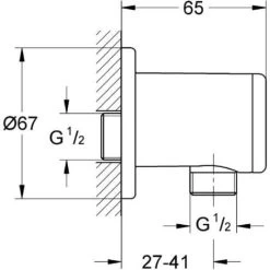Grohe Relexa Shower Outlet Elbow, 1/2″ (28636000) -Comfort Bathroom Store 97842366 2