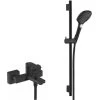 Hansgrohe Raindance Shower Set With Single Lever Mixer + XXL 3-spray Hand Shower, Matt Black (71450670-Raindance) -Comfort Bathroom Store 97842379 1