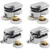 23mm Shower Door Rollers, 4pcs Sliding Shower Doors Wheels Replacement Roller Runner Wheel 2 Top & 2 Bottom Chrome Plated Door Roller Fit Glass Holes 14mm -Comfort Bathroom Store 97905008 1