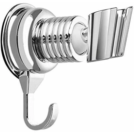 Shower Head Holder, Suction Cup Shower Holder, 360° Rotating Shower Holder, Adjustable Shower Holder, Wall Mount Shower Head, No Drilling, For Bathroom (Silver) 3 Shower Head Holder, Suction Cup Shower Holder, 360° Rotating Shower Holder, Adjustable Shower Holder, Wall Mount Shower Head, No Drilling, For Bathroom (Silver)