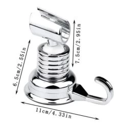 Shower Head Holder, Suction Cup Shower Holder, 360° Rotating Shower Holder, Adjustable Shower Holder, Wall Mount Shower Head, No Drilling, For Bathroom (Silver) 8 Shower Head Holder, Suction Cup Shower Holder, 360° Rotating Shower Holder, Adjustable Shower Holder, Wall Mount Shower Head, No Drilling, For Bathroom (Silver) -Comfort Bathroom Store 97905020 2