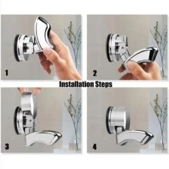 Replaceable Hand Shower Holder With High Adsorption Suction Cup Drill Free Suction Cup Wall Mount Hand Shower Shower Bathroom Shower Head Holder -Comfort Bathroom Store 97905104 4