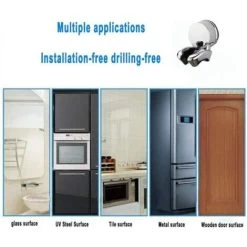 Replaceable Hand Shower Holder With High Adsorption Suction Cup Drill Free Suction Cup Wall Mount Hand Shower Shower Bathroom Shower Head Holder -Comfort Bathroom Store 97905104 5