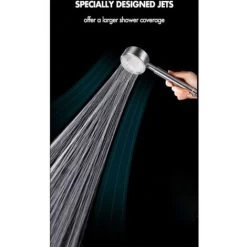304 Stainless Steel High Pressure Shower Head, Water Saving Bathroom Shower Head Easy Installation - Waist Shaped Spray Method 9 304 Stainless Steel High Pressure Shower Head, Water Saving Bathroom Shower Head Easy Installation - Waist Shaped Spray Method -Comfort Bathroom Store 97905146 3
