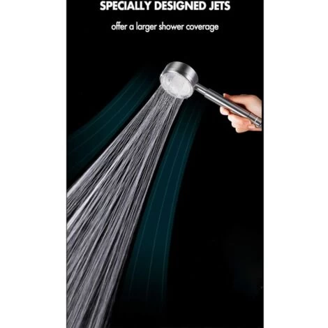304 Stainless Steel High Pressure Shower Head, Water Saving Bathroom Shower Head Easy Installation - Waist Shaped Spray Method 5 304 Stainless Steel High Pressure Shower Head, Water Saving Bathroom Shower Head Easy Installation - Waist Shaped Spray Method - Image 3