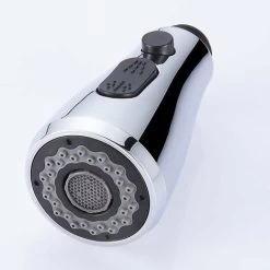 Kitchen Tap Spray Head, 3 Modes Taps Aerator With Control Button Anti-Splash Universal G 1/2 Pull Out Sink Tap Sprayer Attachment Water Saving,Electroplated Silver